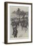 The Queen in the Riviera, Her Majesty Reviewing the Troops of the Garrison of Nice-Amedee Forestier-Framed Giclee Print