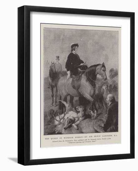 The Queen in Windsor Forest-Edwin Landseer-Framed Giclee Print