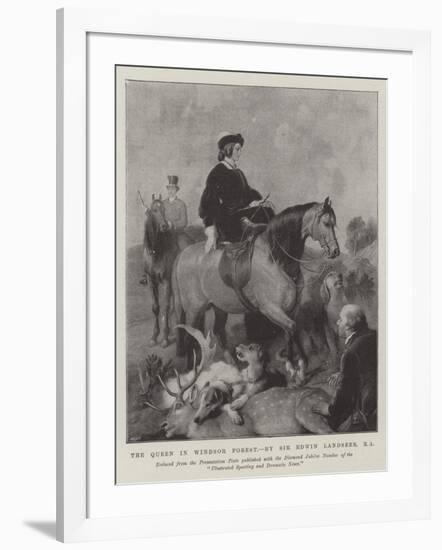 The Queen in Windsor Forest-Edwin Landseer-Framed Giclee Print