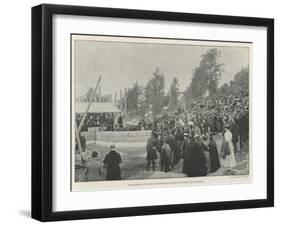 The Queen Laying the Foundation-Stone of Crathie New Church-null-Framed Giclee Print