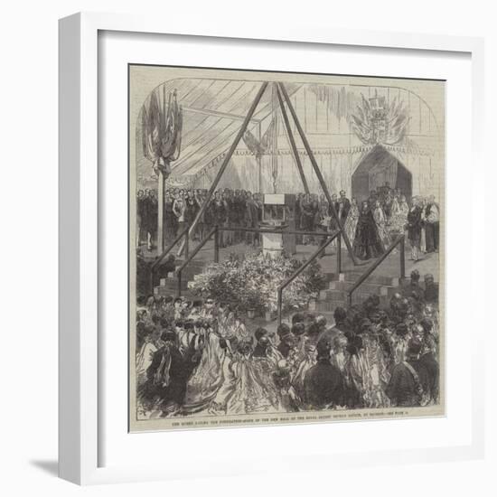 The Queen Laying the Foundation-Stone of the New Hall of the Royal Albert Orphan Asylum, at Bagshot-Charles Robinson-Framed Giclee Print