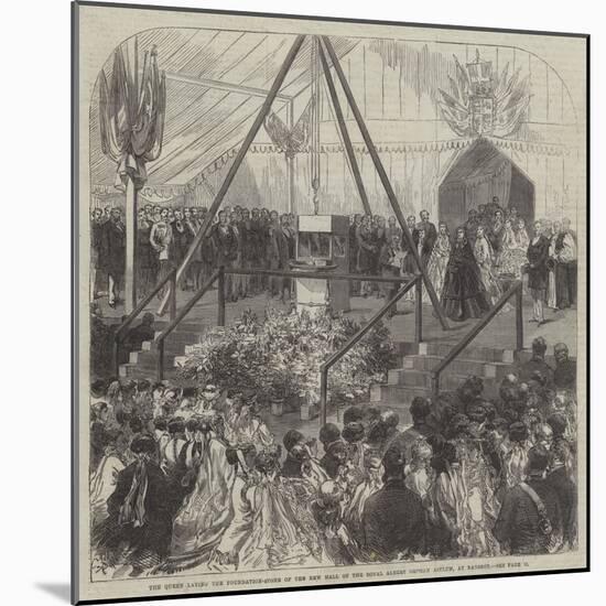 The Queen Laying the Foundation-Stone of the New Hall of the Royal Albert Orphan Asylum, at Bagshot-Charles Robinson-Mounted Giclee Print