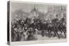 The Queen Leaving Buckingham Palace-William Heysham Overend-Stretched Canvas