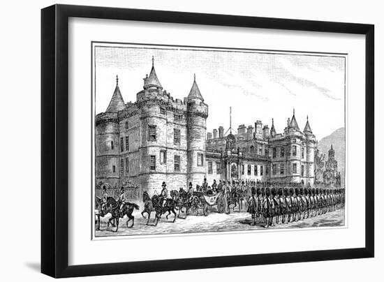 The Queen Leaving Holyrood Palace, Edinburgh, 1886-null-Framed Giclee Print