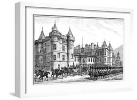 The Queen Leaving Holyrood Palace, Edinburgh, 1886-null-Framed Giclee Print