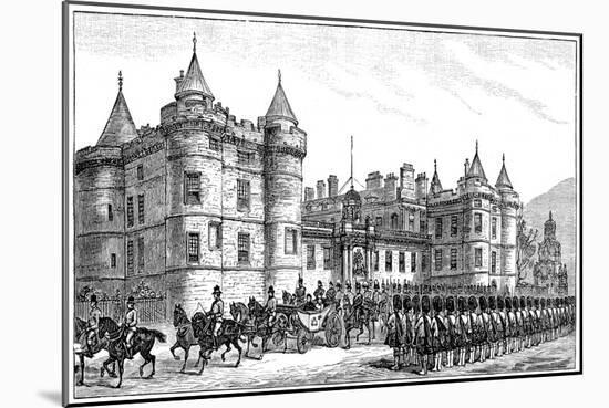 The Queen Leaving Holyrood Palace, Edinburgh, 1886-null-Mounted Giclee Print