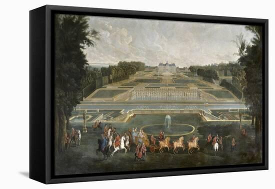 The Queen Marie Lescszinska Visiting Vaux Le Vicomte by Jean-Baptiste Martin-null-Framed Stretched Canvas