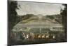 The Queen Marie Lescszinska Visiting Vaux Le Vicomte by Jean-Baptiste Martin-null-Mounted Giclee Print