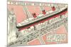 The Queen Mary on Fifth Avenue-null-Mounted Premium Giclee Print