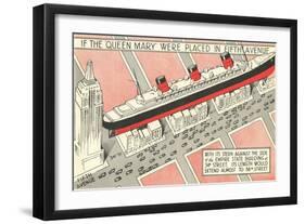 The Queen Mary on Fifth Avenue-null-Framed Art Print