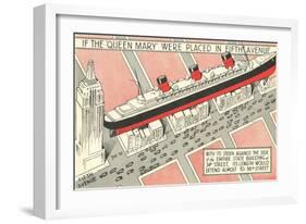 The Queen Mary on Fifth Avenue-null-Framed Art Print