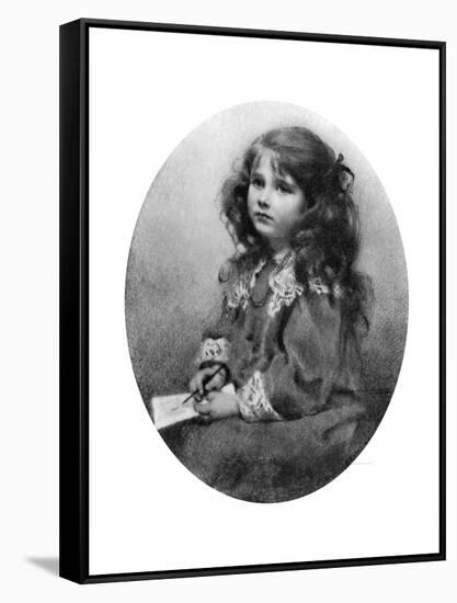 The Queen Mother as a Child, C 1905-Mabel Emily Hankey-Framed Stretched Canvas