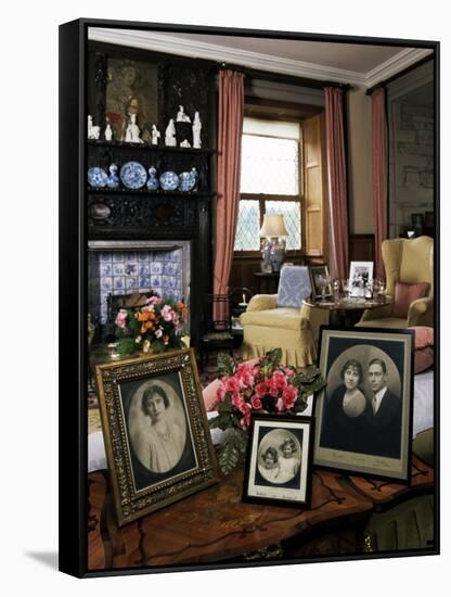 The Queen Mother's Sitting Room, Glamis Castle, Highland Region, Scotland, United Kingdom-Adam Woolfitt-Framed Stretched Canvas