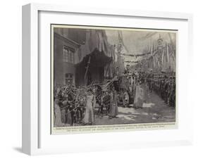 The Queen of Holland and Prince Henry, in the State Carriage, Arriving at the Groote Kerke-Frederic De Haenen-Framed Giclee Print