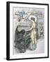 The Queen of Industry, or the New South by Thomas Nast-null-Framed Giclee Print