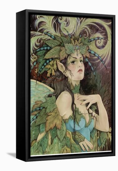The Queen of Leaves-Linda Ravenscroft-Framed Stretched Canvas