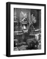 The Queen of Romania Playing the Organ, 1904-null-Framed Giclee Print