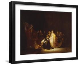 The Queen of Sheba before King Solomon-Jacob Willemsz de Wet-Framed Giclee Print