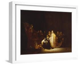 The Queen of Sheba before King Solomon-Jacob Willemsz de Wet-Framed Giclee Print