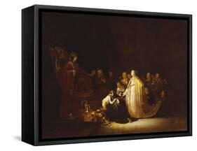 The Queen of Sheba before King Solomon-Jacob Willemsz de Wet-Framed Stretched Canvas