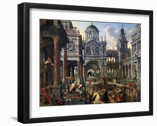 The Queen of Sheba before Solomon, 1601-Hans Vredeman de Vries-Framed Giclee Print