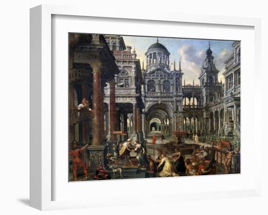 The Queen of Sheba before Solomon, 1601-Hans Vredeman de Vries-Framed Giclee Print