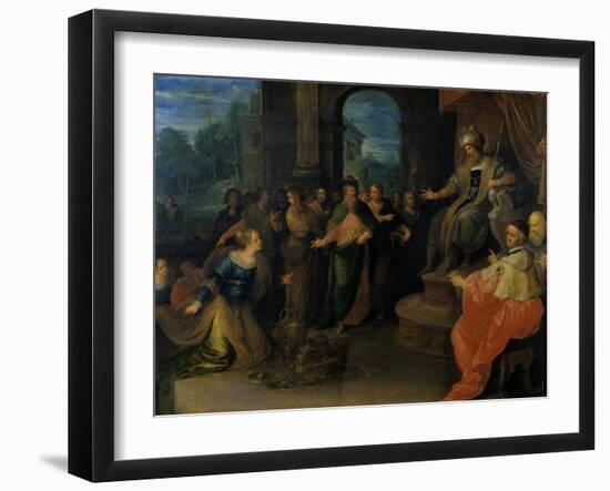 The Queen of Sheba before Solomon, before 1640-Frans Francken II-Framed Giclee Print