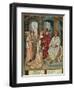 The Queen of Sheba before Solomon, Miniature from the Grimani Breviary, Manuscript, Italy-null-Framed Giclee Print