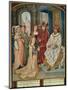 The Queen of Sheba before Solomon, Miniature from the Grimani Breviary, Manuscript, Italy-null-Mounted Giclee Print