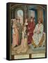 The Queen of Sheba before Solomon, Miniature from the Grimani Breviary, Manuscript, Italy-null-Framed Stretched Canvas