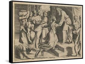 The Queen of Sheba Bringing Gifts to King Solomon-Sisto Rosa-Framed Stretched Canvas