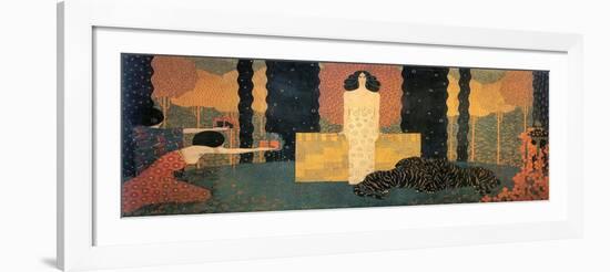 The Queen of Sheba Enthroned (La Regina Di Saba in Trono)-Vittorio Zecchin-Framed Giclee Print