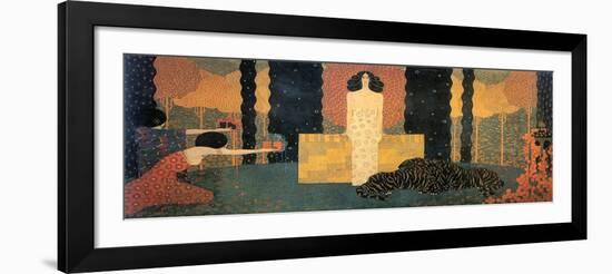 The Queen of Sheba Enthroned (La Regina Di Saba in Trono)-Vittorio Zecchin-Framed Giclee Print