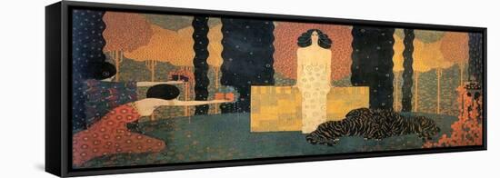 The Queen of Sheba Enthroned (La Regina Di Saba in Trono)-Vittorio Zecchin-Framed Stretched Canvas