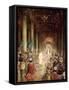 The Queen of Sheba visits King Solomon - Bible-William Brassey Hole-Framed Stretched Canvas