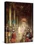 The Queen of Sheba visits King Solomon - Bible-William Brassey Hole-Stretched Canvas