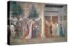 The Queen of Sheba Worshipping the Wood of the True Cross-Piero della Francesca-Stretched Canvas