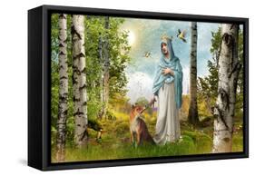 The Queen of the Forest (day), 2021, (digital collage)-Trygve Skogrand-Framed Stretched Canvas