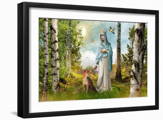 The Queen of the Forest (day), 2021, (digital collage)-Trygve Skogrand-Framed Giclee Print