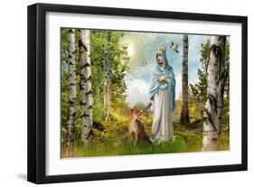 The Queen of the Forest (day), 2021, (digital collage)-Trygve Skogrand-Framed Giclee Print