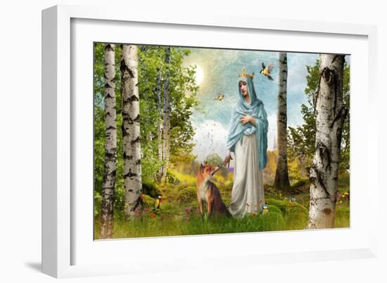 The Queen of the Forest (day), 2021, (digital collage)-Trygve Skogrand-Framed Giclee Print
