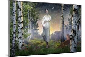 The Queen of the Forest (evening), 2021, (digital collage)-Trygve Skogrand-Mounted Giclee Print