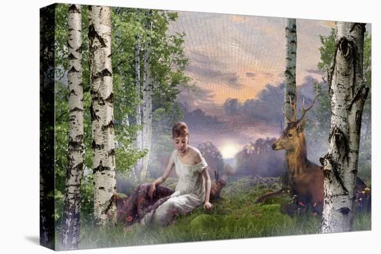 The Queen of the Forest (morning), 2021, (digital collage)-Trygve Skogrand-Stretched Canvas