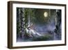 The Queen of the Forest (night), 2021, (digital collage)-Trygve Skogrand-Framed Giclee Print