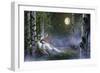 The Queen of the Forest (night), 2021, (digital collage)-Trygve Skogrand-Framed Giclee Print