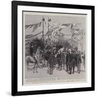 The Queen on the Riviera, Her Majesty Opening a New Bridge at Nice-null-Framed Giclee Print