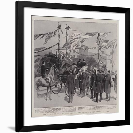The Queen on the Riviera, Her Majesty Opening a New Bridge at Nice-null-Framed Giclee Print