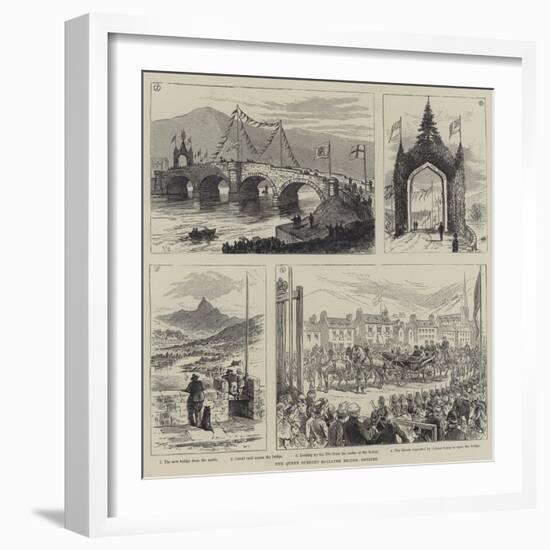 The Queen Opening Ballater Bridge, Deeside-Frank Watkins-Framed Giclee Print