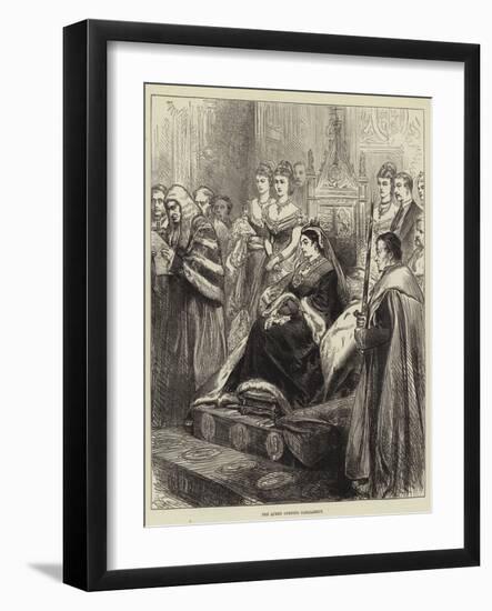 The Queen Opening Parliament-null-Framed Giclee Print
