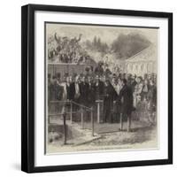 The Queen Opening the Sluice of the Aberdeen New Waterworks-null-Framed Giclee Print